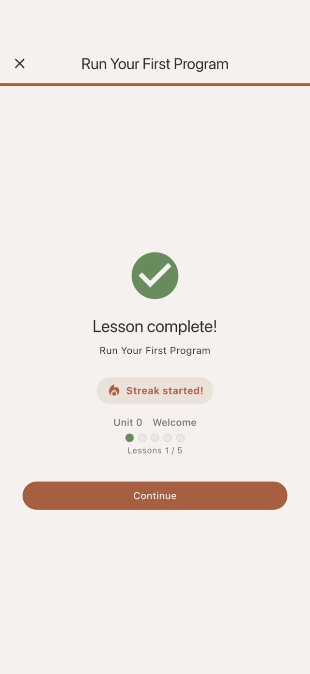 Lesson complete